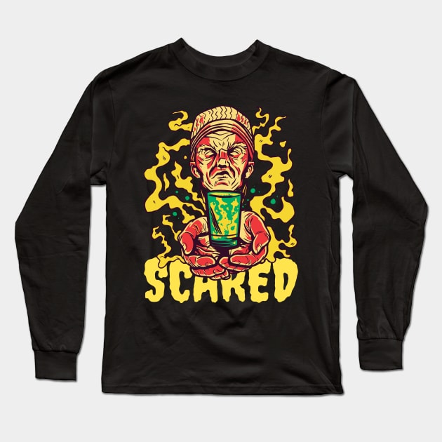 scared Long Sleeve T-Shirt by WPKs Design & Co